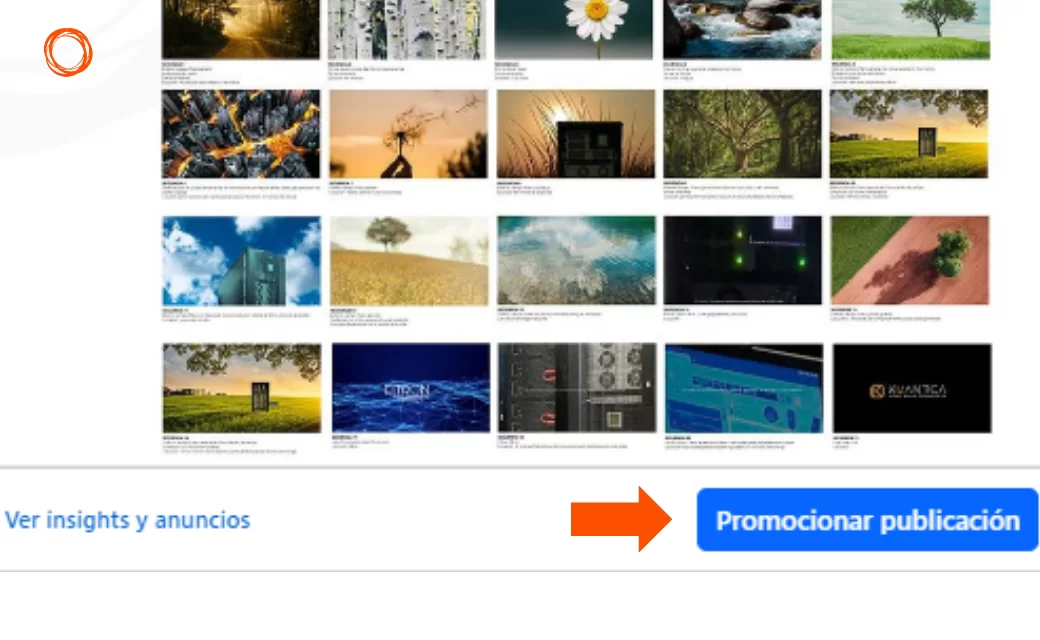 No utilices el botón azul de promocionar en facebook e instagram