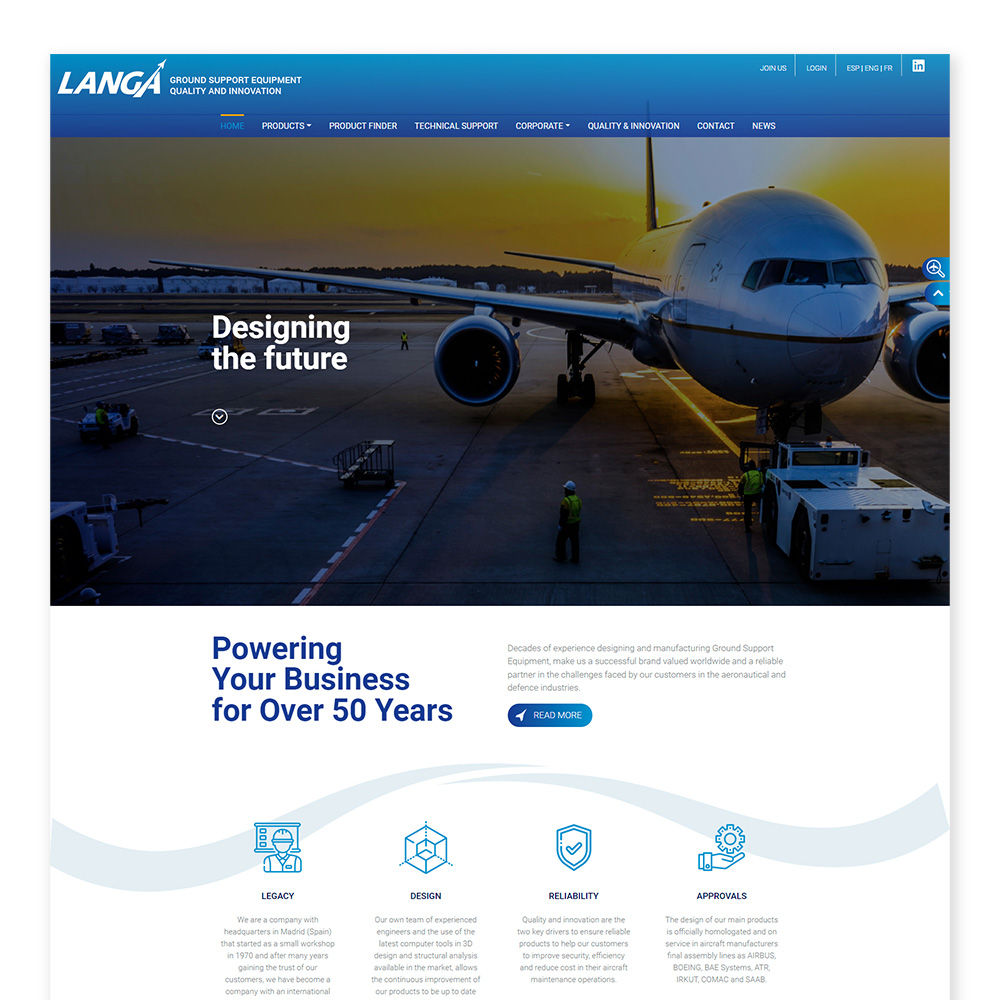 AJA Caso éxito Langa Web Corporativa