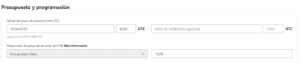 Definir presupuesto en tu campaña en Pinterest